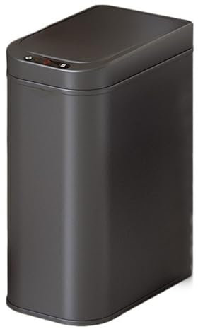 Poubelle Cuisine Poubelle automatique en acier inoxydable, poubelle sans contact à fermeture douce avec doublure intérieure, poubelle moderne en métal étroit for salle de bain, cuisine, salon Bacs à d