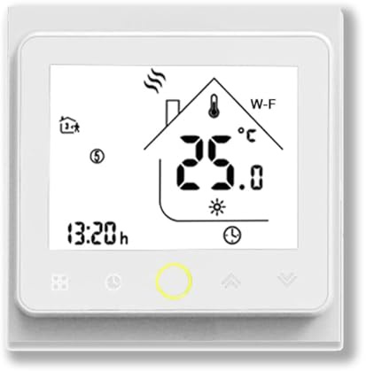 Caslant 002 Série Wi-FI Thermostat - Thermostat de Programmation à écran Tactile pour Chauffage ou Climatisation - Télécommande pour Téléphone Portable Compatible avec Alexa, Google Home et IFTTT