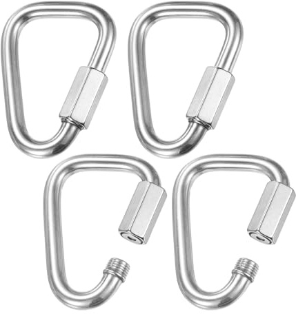 M METERXITY Quick Chain Link Connector, Stainless Steel Locking Repair Chain Links for Swing/Camping/Hiking/Backpack