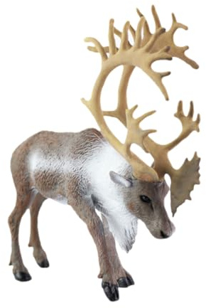 Ciieeo Reindeer Model Toy Decorative Animal Figurine Solid Plastic Realistic Reindeer Ornament for Kids Educational Desktop Display