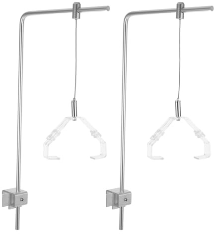 CIYODO 2 StüCke Aquarium-LichtstäNder Aluminium Legierung Fisch Tank Lampe HäNgende Halterung Verstellbarer Aquarium Beleuchtung Halter Licht Rack