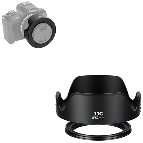 52mm Lens Hood, JJC Universal Tulip Flower Lens Hood Compatible with Canon EF 40mm F/2.8, EF-M 18-55mm F/3.5-5.6, Nikon Z 26mm F/2.8, AF-S DX 18-55mm F/3.5-5.6G VRII, Sigma 30mm F/1.4 DC DN Lens