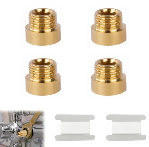 4 Piezas Prolongación de Grifo 1/2 Pulgada, Extensión de Grifo, extensión de cabezal de ducha, accesorio de extensión de grifo (latón, 1/2 pulgadas x 10 mm(4PCS))