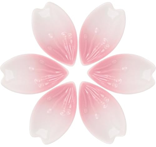 Cherry Blossom Chopsticks Holder,6Pcs Cute Flowers Chopstick Rest Ceramic Japanese Style Chopsticks Rest Pink Stand Holder for Chopsticks, Forks, Spoons,Brush Rests