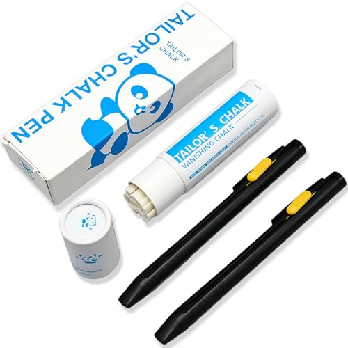 MIFARUI 2PCS Heat Erasable Pen for Fabric, Fabric Pens & Sewing Chalk - Washable Marking Pens for Sewing, Embroidery, Tailors Chalk Pencil, Quilting with 20pcs Replaceable Refills