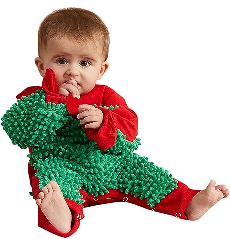 Générique Grenouillère Serpillère Bébé – Combinaison Amusante Cadeau Naissance, Costume d’Éveil Original pour Fête Prénatale, Carnaval, Garçon et Fille, Tenue Noël Hiver Rigolote Cadeau