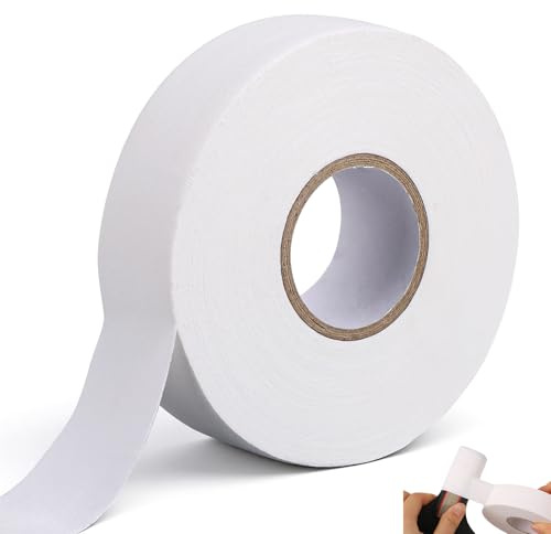 Zelphvt Nastro antiscivolo per hockey, 2,5 cm x 25 m, nastro antiscivolo per hockey e bastone da hockey, assorbe il sudore, nastri in tessuto per hockey, squash, racchette, badminton, corda per