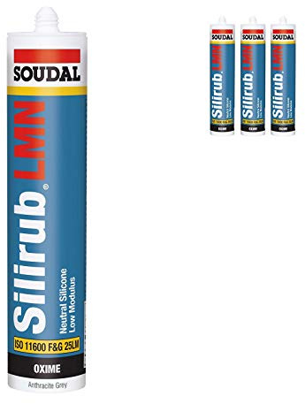 Anthracite Grey Soudal Silicone Sealant Slirub LMN All Purpose External Low Modulus Neutral Cureal Low Modulus Neutral Cure