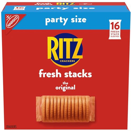Ritz Fresh Stacks Original Crackers, Party Size, Travel Snacks, 23.7 Oz (16 Multi Snack Packs)