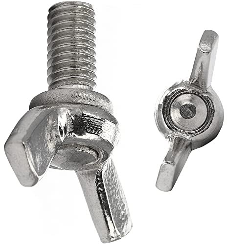 FASTON Flügelschrauben M8x20 amerikanische Form Edelstahl A2 V2A (10 Stück) ähnl. DIN 316 Flügelschraube Flügel Schraube