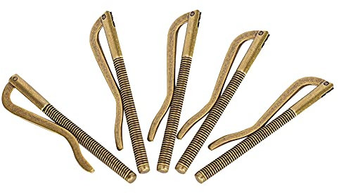 5 Stücke Geldscheinklammer, Geldklammer Herren Money Clip Gefederte Zweifach Gefaltete Geldscheinklammer Geldbörsen-clip Christmas Cash Holder für Geldscheine Visitenkarte Kreditkarte(Bronze)