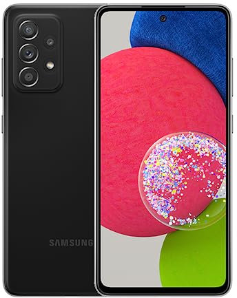 Samsung Galaxy A52s 5G Smartphone, Display Infinity-O FHD+ da 6,5 pollici, 6GB RAM e 128GB di memoria interna espandibile, Batteria 4.500 mAh e Ricarica Ultra-Rapida, Awesome Black
