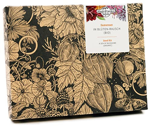 Frénésie Florale (Bio)- Coffret cadeau de semences avec les six variétés de graines, à cultiver en pot ou dans le jardin