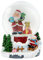 Celebright Schneekugel mit Weihnachtsmusik – spielt 8 Lieder, einschließlich Jingle Bells und leuchtet mit wechselnden LED-Farben – groß, 14 cm (Santa & Child Sledging)