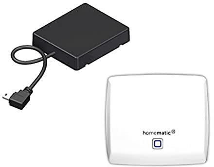 Novoferm Homematic IP Set (bestehend aus Homematic IP Access Point + Aufsteckmodul, zur smarten Steuerung von Garagentoren per App, Torsteuerung + Statusabfrage per App) TM15741003150, Schwarz