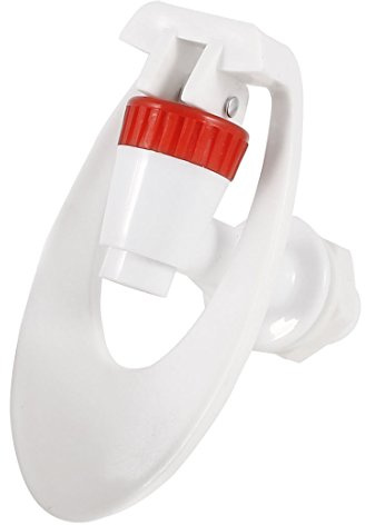 Ruilogod Dispensador de agua plástico tipo de empuje blancopuro para el hogar Grifo de grifo del dispensador de agua