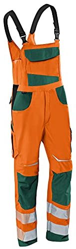 KÜBLER Workwear | KÜBLER REFLECTIQ Arbeitslatzhose PSA 2 | warnorange/moosgrün | Größe 29K