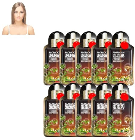 Plant Extract Non-Damage Hair Dye Cream, 2 In 1 Hair Dying And Hair CarePlant Hair Care Essence Botanical, Extracts Hair Dye Cream, Micai Paopaocai Fruit Hair Dye (Coffee-10PCS)
