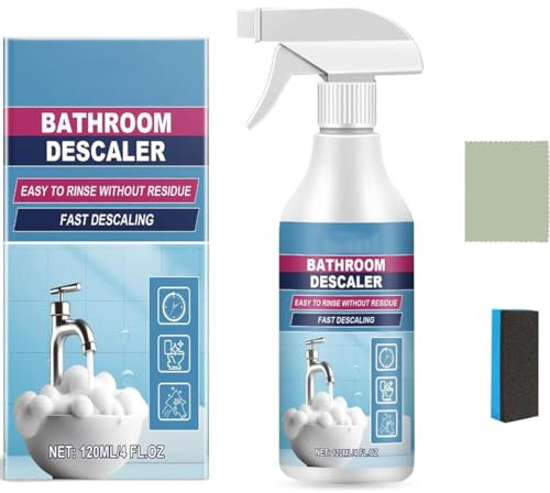 Limpiador desincrustante para baños, Espuma limpiadora desincrustante para baños, Limpiador de manchas difíciles, Spray desincrustante para baños multiuso