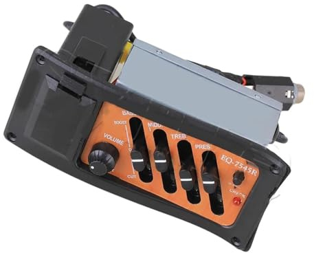 Akustik Tonabnehmer Anfänger EQ 7545R Vierband-Preamp-Tonabnehmer für Akustikgitarre
