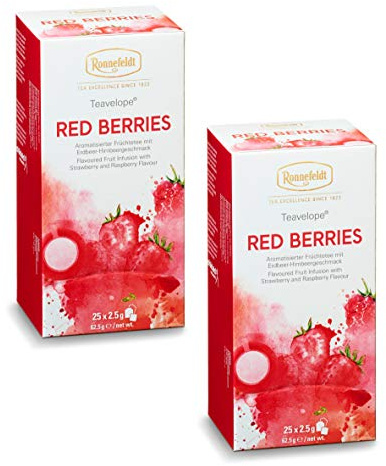 Ronnefeldt-Teavelope -2er Pack- Red Berries - Aromatisierter Früchtetee - 2x25x2,5g Teebtl.