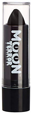 Moon Terror Black Lipstick | Midnight Black Halloween Lipstick | SFX Make up, Special Effects Make up Halloween Makeup Wednesday Addams Makeup Look | 4.2g