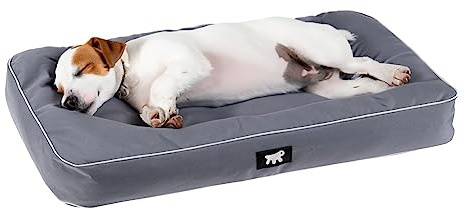 Ferplast Dog Mat & Cat Mat - Orthopedic Dog Bed Medium - Machine Washable - Dog Mattress - Cat Bed - Waterproof & Scratchproof - Removable Padding - Soft Dog Bed - Polo - 80 x 50 x h 8 CM, M, GREY