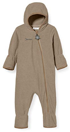 Sterntaler Unisex Baby Overall Overall aus Microfleece, Mit Reißverschluss und Hand- und Fußstulpen, Braun Melange, 86