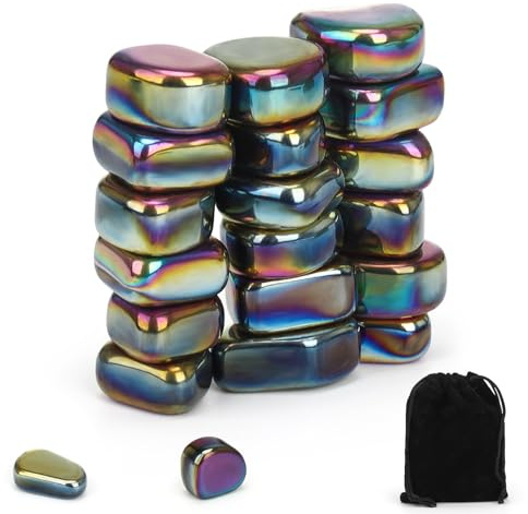 Wukong - 20 pezzi di magneti colorati in ematite, pietre magnetiche irregolari, magneti per frigorifero a puzzle per riunioni di famiglia, campeggio, ufficio
