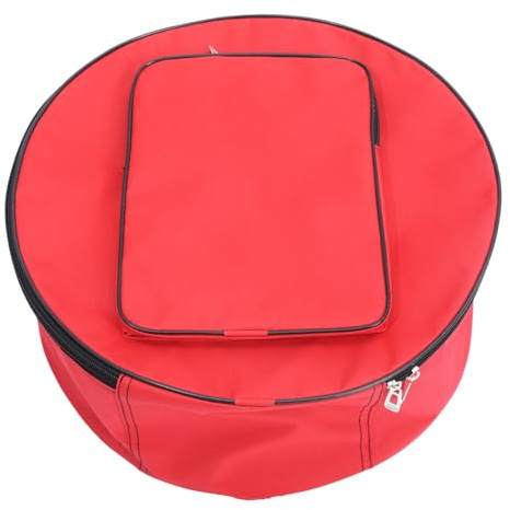 Tragetasche für Snare Drums 13/14 Zoll aus Oxford Gewebe Rot | Outdoor Einsatz, Schutz für Musikinstrumente, Kompakte Ausführung mit Tragbarem Format