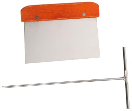 OKUMEYR Spatola Per Crêpes e Raschietto Per Pancake in Acciaio Resistenti Manico in Legno, Utensili Da Cucina Professionali 2 Pezzi Per Casa, Ristorante e Pasticceria