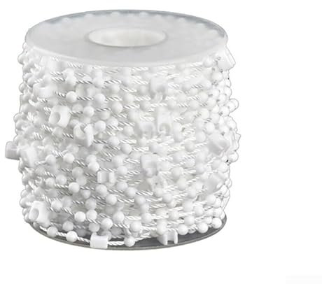 Sumsoctober 127 mm vertikale Jalousien-untere Kettenglieder mit Perlenverbindung, 20 m Rollo-Verbinder, Kunststoffersatz (20 m)