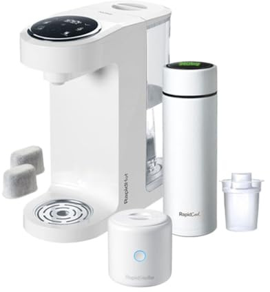 Nuby Rapid Formula Making Kit – Includes RapidCool, RapidSterilise & RapidHot - Instant Boiling Water | UV Steriliser | Portable Bottle Making Kit (White)