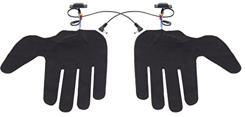 Keenso Effiziente Elektrische Heizhandschuh-Pads, Dünnes 5-Finger-Handschuh-Heizblatt, für Outdoor-Aktivitäten, Ideal für Familie und Freunde (2 Stück, rot)