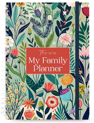 Women Warriors Agenda Familial 2026 A5 My Family Planner – Organisation Familiale avec Emploi du Temps, Planning Mensuel, To-Do List, Shopping List et Budget | Jardin Fleuri