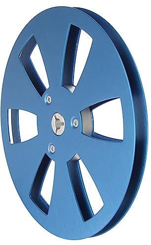 Pongnas Carrete Vacío Premium de 4 Pulgadas y 7 Pulgadas con Diseño de 6 Orificios para Mejorar la Calidad del Sonido y la Durabilidad, para Reproductores de Cintas de Carrete a (BLUE)