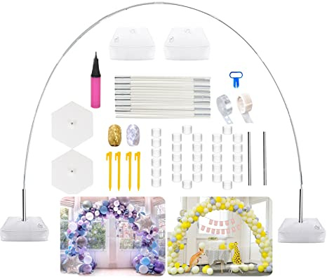 LANGXUN 20ft Balloon Arch Kit, Balloon Arch Stand For Birthday Party Wedding Graduation Decorations, Baby Shower Garden Arbors Photo Backdrop Party Supplies, 9ft-H x 10ft-L