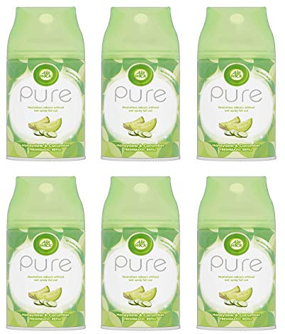 6 x Air Wick Lufterfrischer Honeydew & Gurke Freshmatic Automatische Nachfüllpackung, 250 ml