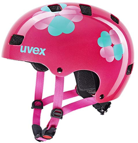 uvex Kid 3 - robuster Fahrradhelm für Kinder - individuelle Größenanpassung - waschbare Innenausstattung - pink Flower - 55-58 cm