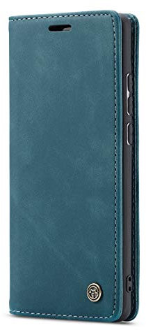 JMstore Funda Compatible con Huawei P20, Magnético Carcasa Funda Móvil Billetera Cuero Funda con Tapa Libro Caso Soporte Plegable (Azul)