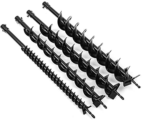 JXHYKJ 800mm Erdbohrer Dual-Blade-Bohrer-Zaun-Bohrer für Erd-Benzin-Pfostenloch-Bagger Zubehör 40/60/80/100mm (Hole Diameter: 40mm)