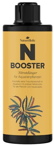 NatureHolic - N Booster - I Flüssigdünger für Aquarien I Stickstoffdünger I wichtig fürs Pflanzenwachstum I für strahlende Blattfarben I Sofortwirkung I 250 ml