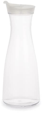 Kadum unzerbrechliche Wasserkaraffe | Wasserkrug 1L bruchfest | Glaskaraffe mit Deckel | Campingbehälter Pitcher Terrasse Outdoor Garten Bar | Polycarbonate BPA-frei