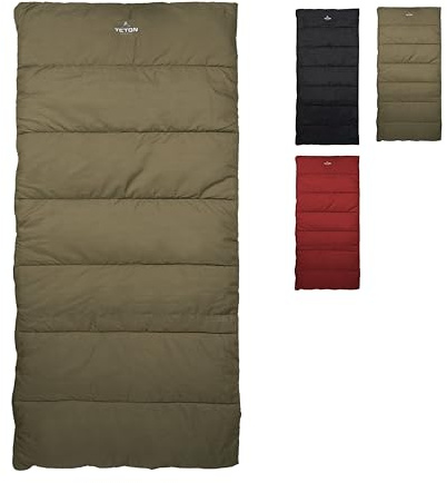 TETON Sports Unisex-Erwachsene Evergreen Schlafsack Rechteckiger, Olive/Olive, Regular 0F