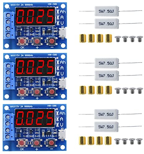 WWZMDiB 3Pcs ZB2L3 Battery Capacity Tester Discharge Type 1.2-12V External Load Capacity of The Battery and Other Tests 18650 Tools