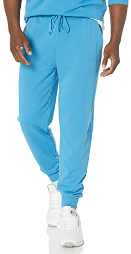 Amazon Essentials lättvikts franska terry-joggingbyxor (finns i stora och långa), turkosblå, Small