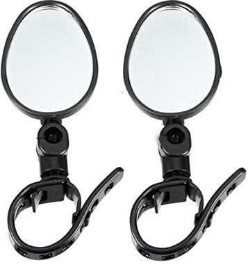 BOMATY Seite Rückspiegel 360 Rotation Einstellbarer Fahrrad Weitwinkel Modifizierter Konvexer Spiegelreflektor Rückspiegel Für Fahrrad Motorrad Lenkerhalterung Lenkerendenspiegel (Color : Oval 2pcs)