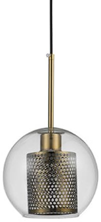 JISHUBO Abat-Jour de Lampe à Suspension sphérique créative en Verre, Lampe Suspendue à Une tête de Base E27, Lustre de Style Industriel Nordique, appareils d'éclairage décoratifs de Porche de Couloir