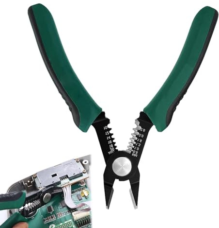 Nuqin Precision Wire Strippers with Hidden Spring,Electrical Side Wire Cutters Heavy Duty,Side Cutting Pliers with Ergonomic Handle for Copper Thermal Aluminum Wire Sheathed Core Wire