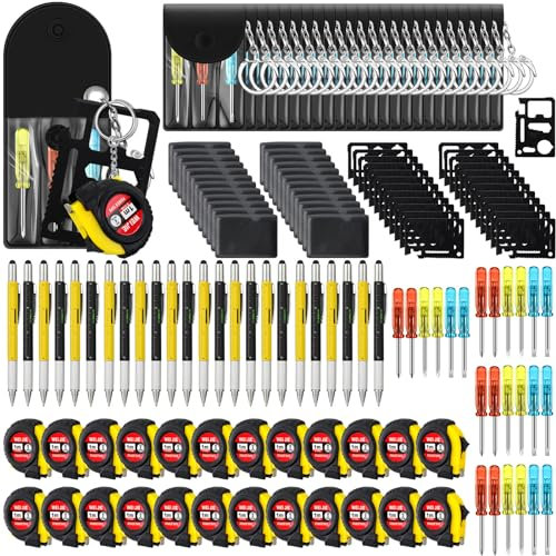 Saysurey 96-teiliges Mini-Klebeband-Schraubendreher-Schlüsselanhänger-Set 2025, Adventskalender, Weihnachten, Männer, Geschenke, Großpackung für Erwachsene, Werkzeug, Partyzubehör, Multitool, Stift